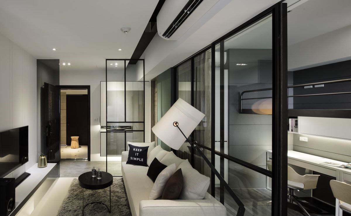 65平米一室一厅现代风格造价6万装修效果图